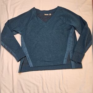 Women's Blue V-neck Sweatshirt XS Zella